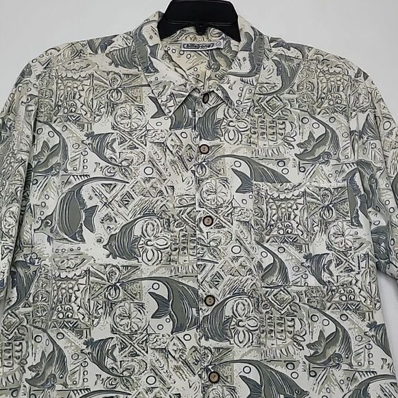 Vintage Billabong Hawaiian Button Down Shirt Size Large - Picture 2 of 8